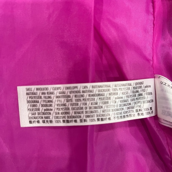 [7-8Y]Disney Stitch Kids Pink and Blue puffer Jacket - Picture 4 of 5